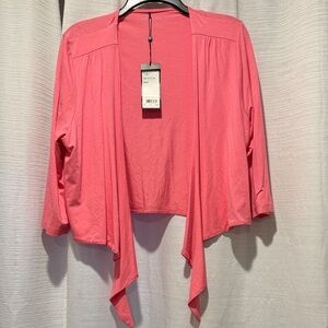 Chic Pink Draped Cardigan